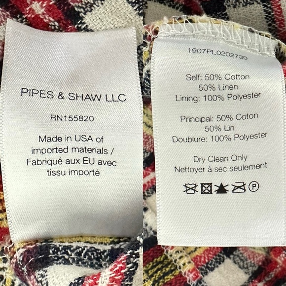 Veronica Beard Corinne Plaid Linen Blend Mini Dress Jacket Size 2 - Picture 13 of 15